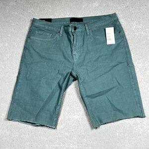 J Brand Shorts Men's Size 34 Green Eli Relaxed Fit Cut Off Stretch Twill